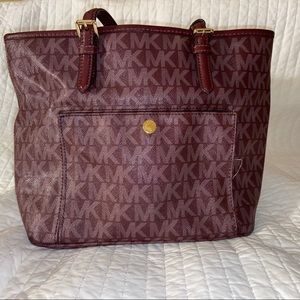Michael Kors Burgundy Logo Bag